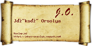 Jáksó Orsolya névjegykártya