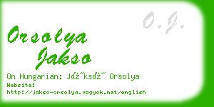 orsolya jakso business card